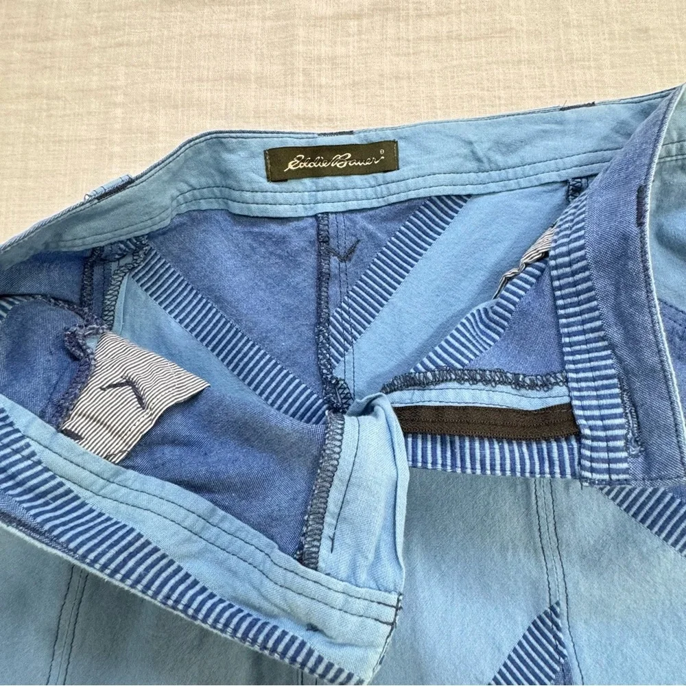 3/$20 Eddie Bauer Patchwork Denim-Tone A-Line Skirt XL